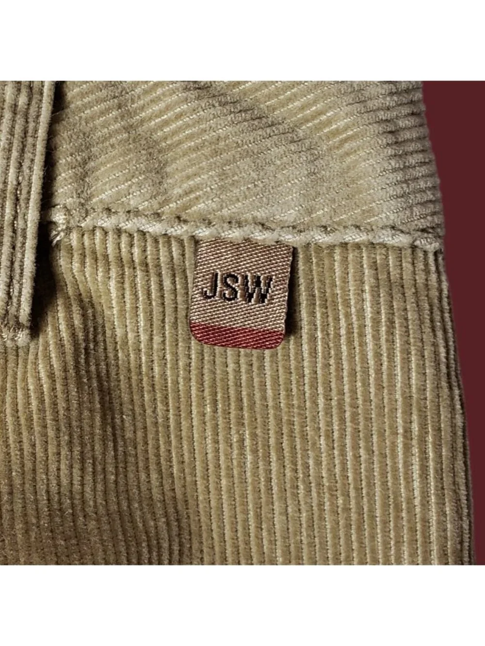 Jeanswest Corduroy Straight-Leg Women Pants With Pockets khaki Size 11 b